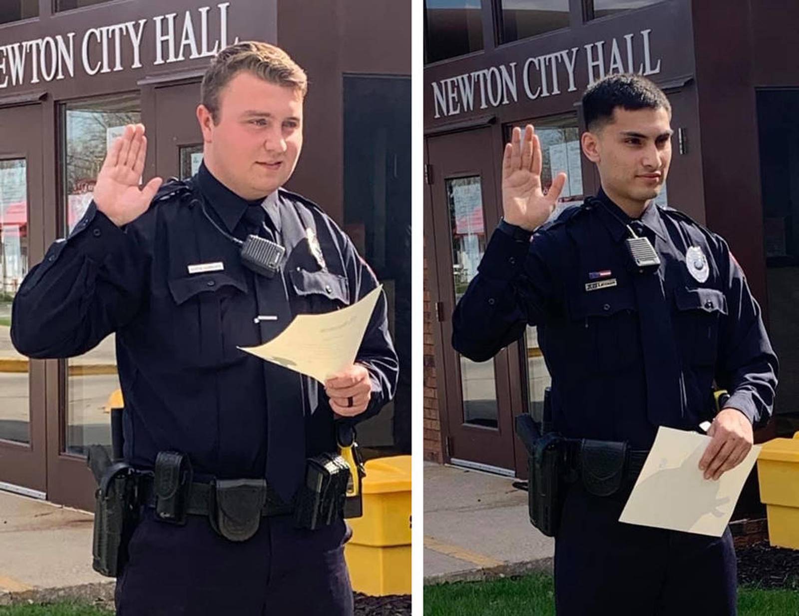 Newton Police Department two new officers Newton Daily News