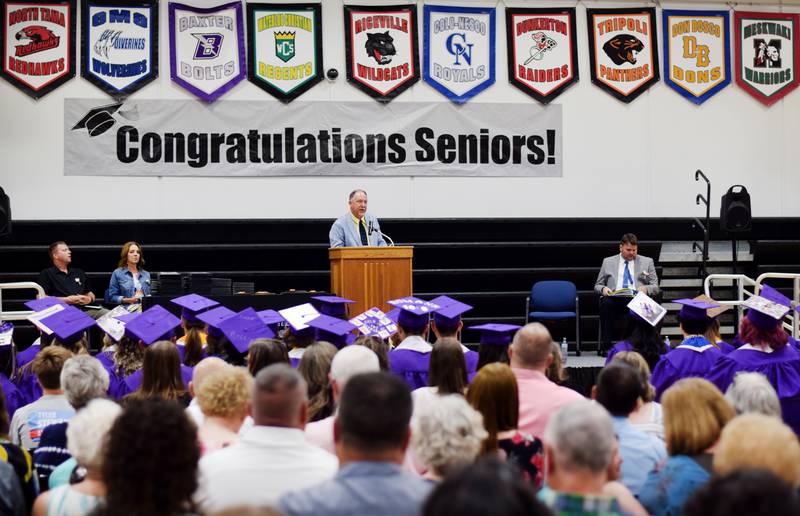 The Baxter Class of 2024 seniors take home diplomas and scholarships during commencement ceremony May 19 at the Baxter Community School District.
