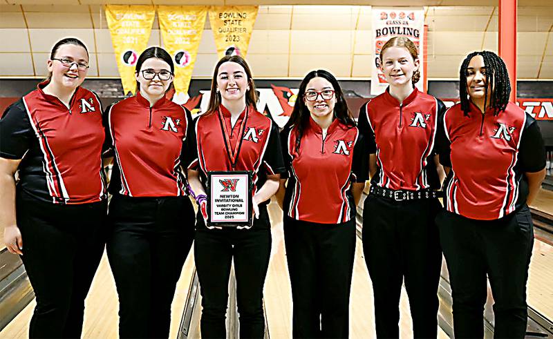 Newton girls bowling team