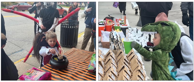 Spooky vampires, ferocious dinosaurs and hundreds of their friends visited the themed stops at the Colfax Halloween Walk sponsored by Colfax Main Street Oct. 21 in the downtown district.