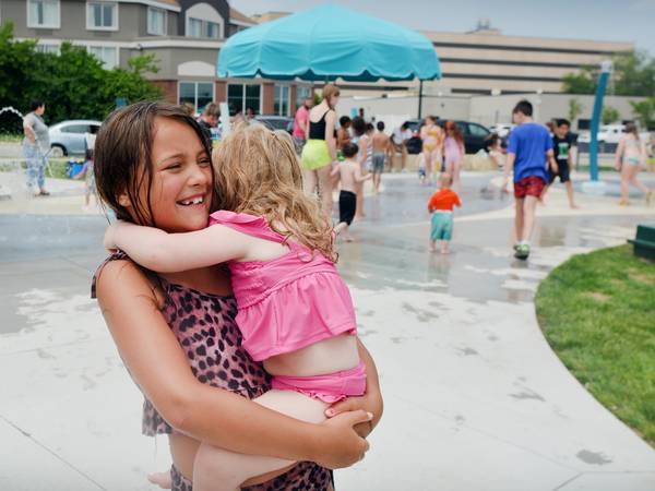 Street parking spots removed, stop signs added near splash pad park