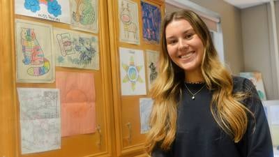 Jensen Pauley is instructing her students in the same building she attended elementary