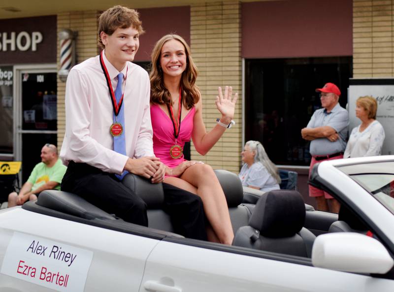 Newton High School holds its Homecoming Parade on Sept. 19 in downtown Newton. In addition to showing off Homecoming King Zane Munger and Homecoming Queen MeLayna Budinich, the event served as a community pep rally led by the cheerleaders, the Newton Pacesetters and varsity football team.