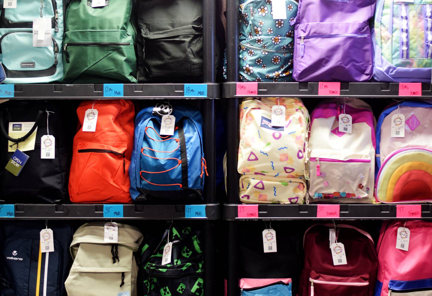 The resource center at the Open Arms Foundation of Jasper County features First Night Backpacks, which are filled with essential items a child might need during their initial entry into foster care.