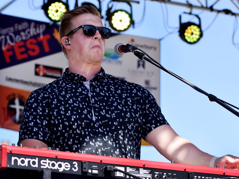 Micah Tyler performs during the inaugural Fierce Faith Music Worship Fest on June 19 in downtown Newton.