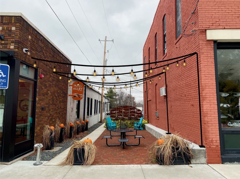An image of the City of Colfax's pocket park shows what it would look like with a new sign that would be named after Mayor David Mast. Presented names include but are not limited to: Mast Park, Mast Alley, Lois Lane (both a nod to Mast’s wife of 53 years and a reference to the fictional character from the Superman comics), Mast Square, Mast2 and Mast Square2.