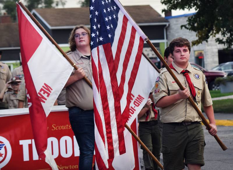 Residents gathered for the Newton Homecoming Parade on Sept. 15 in downtown Newton, which concluded with a community pep rally on the west side of the square.
