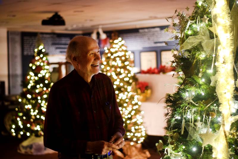 Larry Hurto, a local historian and board member for the Jasper County Historical Museum, tours through the Tree-mendous Christmas Experience displays. The holiday event will make its return every Saturday and Sunday starting Dec. 2 through Dec. 31. More than 200 trees are on display, and they are all different from the events of previous years.