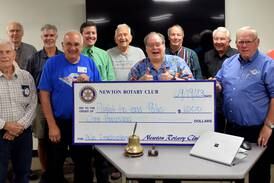 Newton Rotary Club donates $1,000 to Flight to End Polio