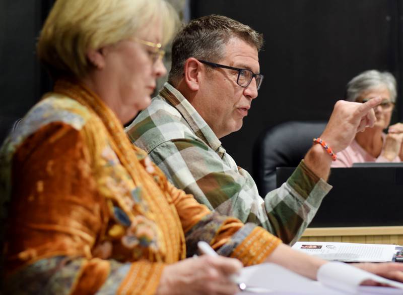 Colfax City Administrator Wade Wagoner speaks to council members and staff during his last council meeting on Dec. 9 at City Hall.