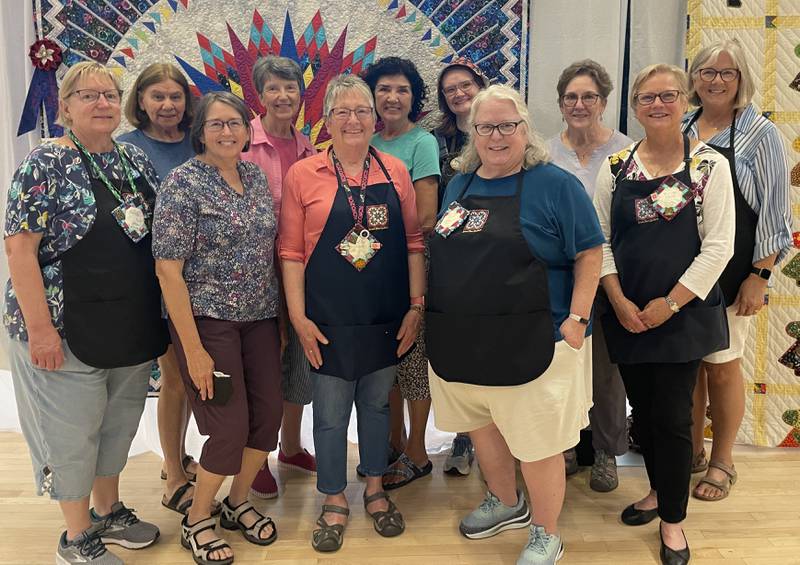 Jean Nolte, Janet Carl, Jean Reavis, Jules Wood, Susie Kinney, Mary Fitzgerald. Front Row left to right: Amy Swanson, Rebecca Loew, Karen Clark, Diane Moles, Jeanette Copeman. Not pictured: Sherry Folks and Barb Lease.