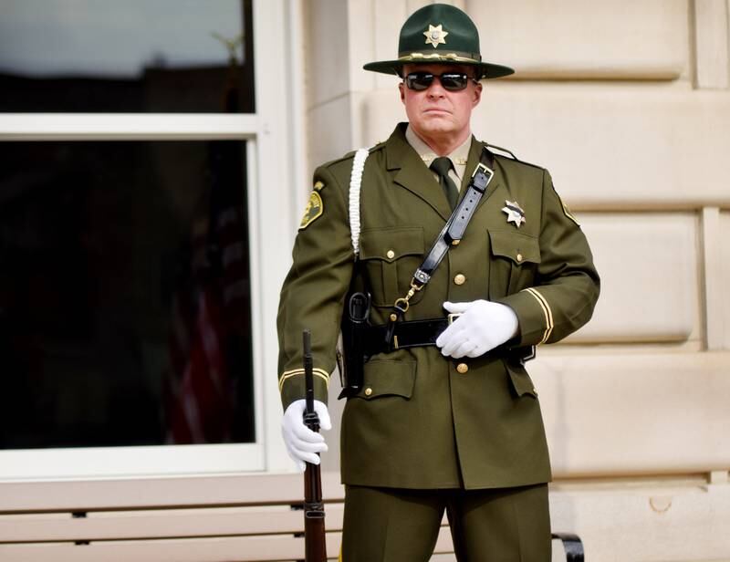 Representatives from all local law enforcement agencies participated in the Jasper County Law Enforcement Memorial service May 18 on the north side of the county courthouse in Newton. Officials from law enforcement agencies, the mayor of Newton and the police department's chaplain gave speeches during the ceremony.