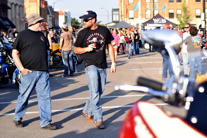 Hundreds upon hundreds of motorcycles flock to the town square for Thunder Nites on June 9 in downtown Newton.