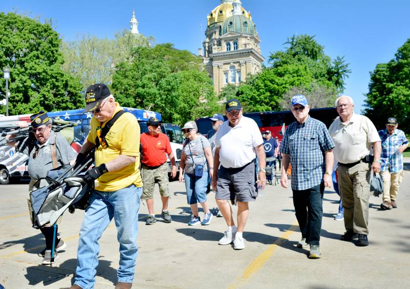 Veterans from Jasper County attend the Iowa Vietnam Veterans Recognition Day ceremony on May 14 at the Iowa State Capitol grounds in Des Moines. It is estimated around 100 veterans from Jasper County were at the ceremony.