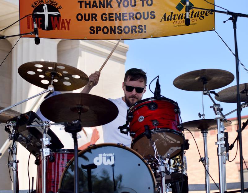 Micah Tyler performs during the inaugural Fierce Faith Music Worship Fest on June 19 in downtown Newton.