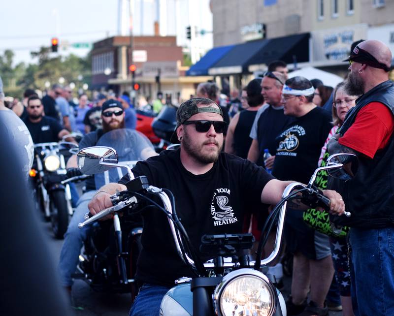 Hundreds upon hundreds of motorcycles flock to the town square for Thunder Nites on June 9 in downtown Newton.