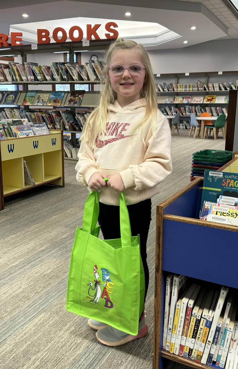 Five-year-old Cora Knudson has completed the 1,000 Books Before Kindergarten program at the Newton Public Library.