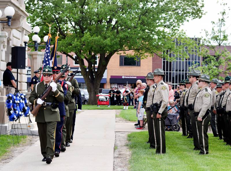 Representatives from all local law enforcement agencies participated in the Jasper County Law Enforcement Memorial service May 18 on the north side of the county courthouse in Newton. Officials from law enforcement agencies, the mayor of Newton and the police department's chaplain gave speeches during the ceremony.