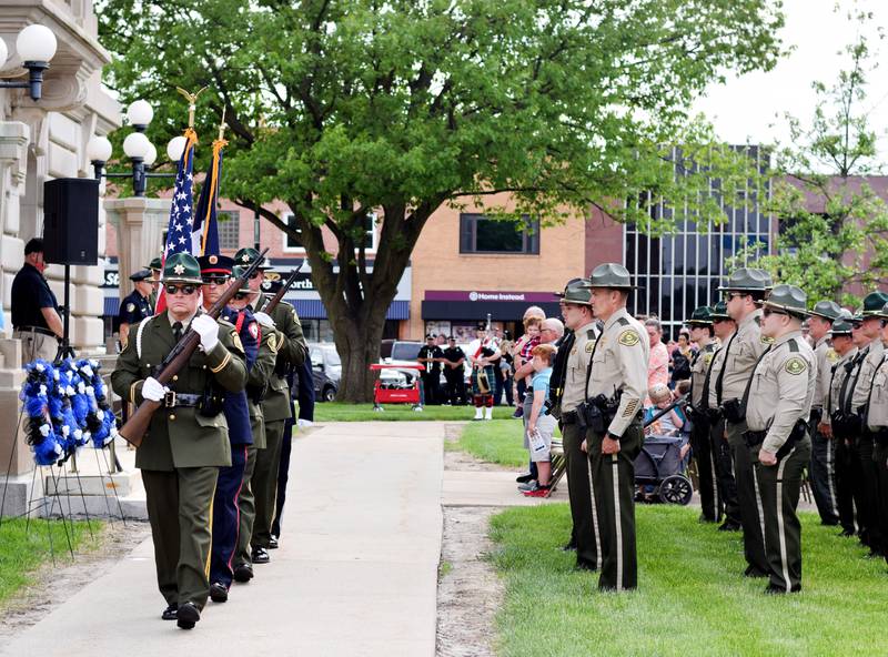 Representatives from all local law enforcement agencies participated in the Jasper County Law Enforcement Memorial service May 18 on the north side of the county courthouse in Newton. Officials from law enforcement agencies, the mayor of Newton and the police department's chaplain gave speeches during the ceremony.