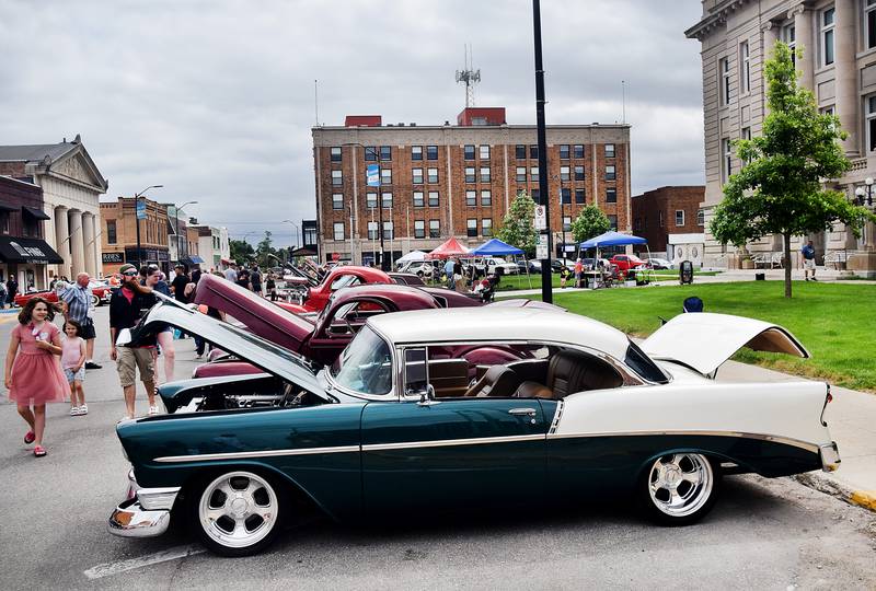 Several spiffed up cars were on display at the Newton Main Street Car Show during Newton Fest on June 8 in the town square.