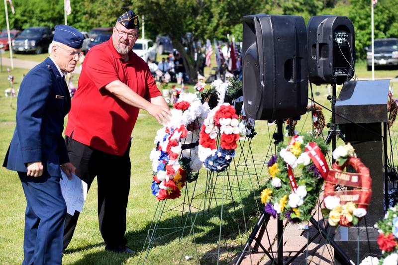Local veterans observe Memorial Day during a ceremony on May 29 at Union Cemetery in Newton.