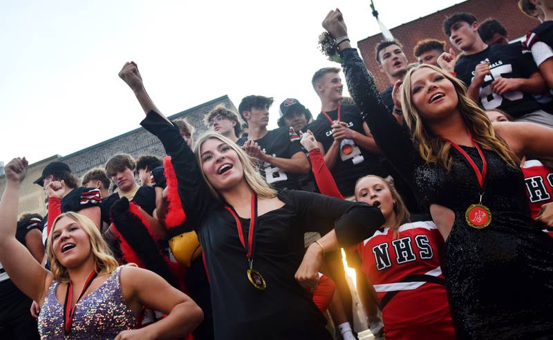 Newton High School celebrates homecoming with a parade and community pep rally on Sept. 28 in the town square.