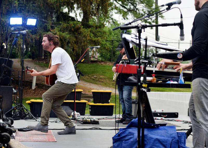 Damon Dotson, a Des Moines-based musician, performs the Maytag Bowl during the last night of Newton Fest on Saturday, June 10 at Maytag Park.