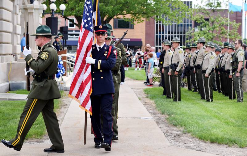 Representatives from all local law enforcement agencies participated in the Jasper County Law Enforcement Memorial service May 18 on the north side of the county courthouse in Newton. Officials from law enforcement agencies, the mayor of Newton and the police department's chaplain gave speeches during the ceremony.