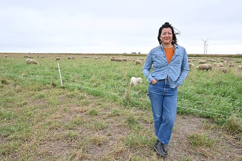 Wendy Johnson on her farm near Charles City.