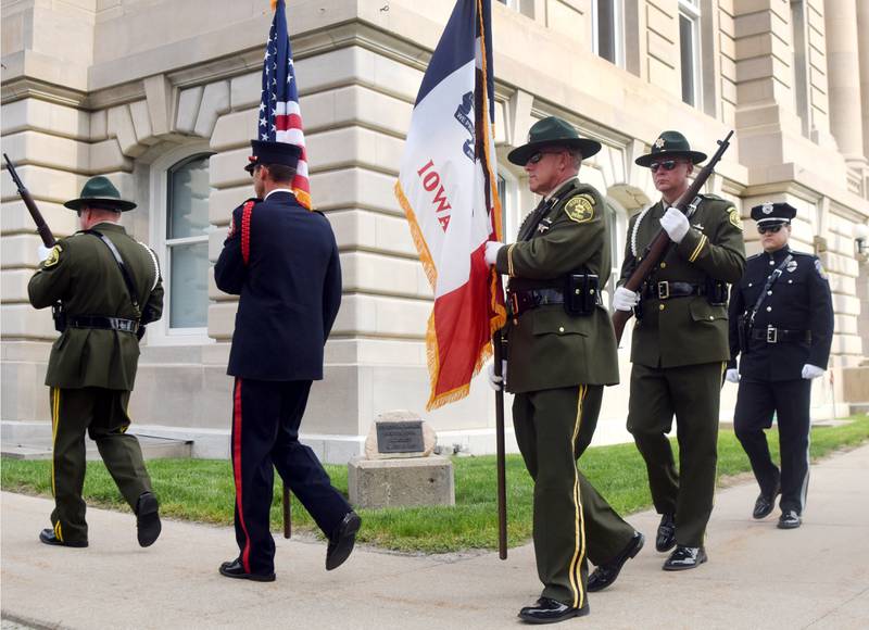 Representatives from all local law enforcement agencies participated in the Jasper County Law Enforcement Memorial service May 18 on the north side of the county courthouse in Newton. Officials from law enforcement agencies, the mayor of Newton and the police department's chaplain gave speeches during the ceremony.