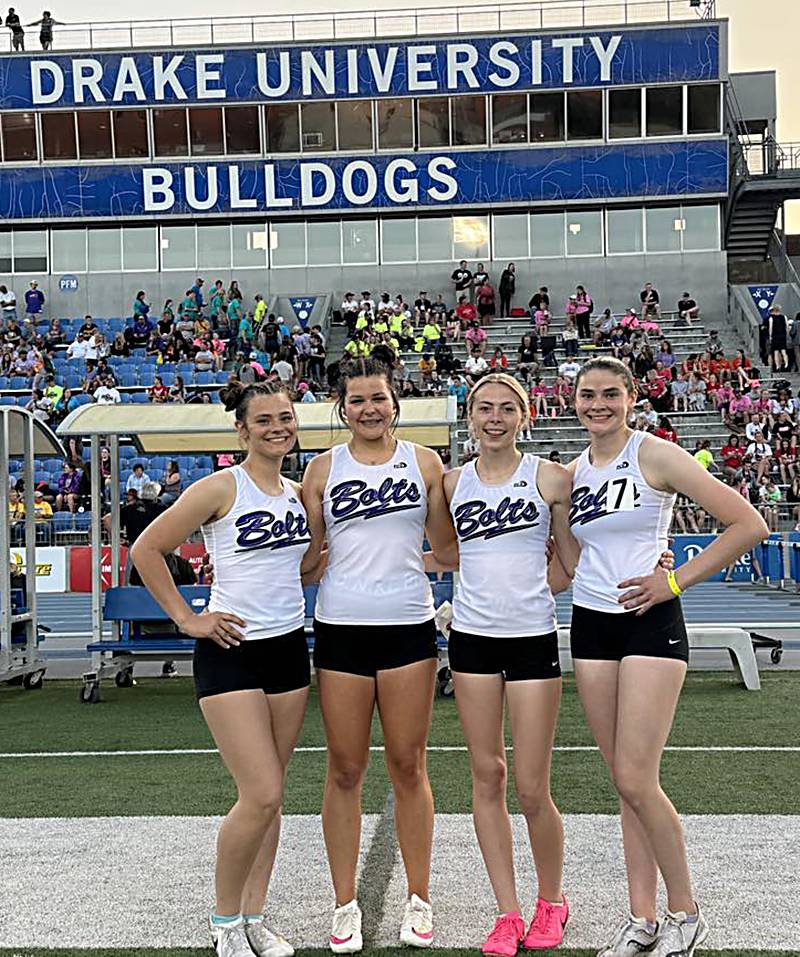 Baxter girls shuttle hurdle relay team