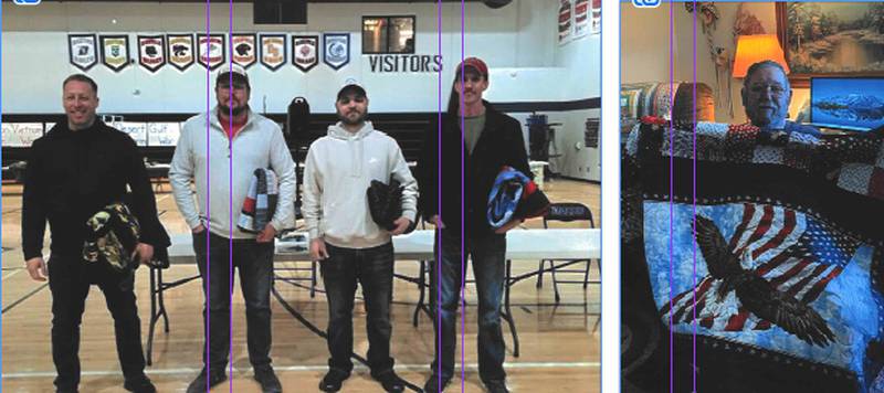 This year’s deserving recipients were, from left: Jordan Wall, Mike Churchill, David Kolpin and Zacc Watt. Roger Grandgeorge is right.