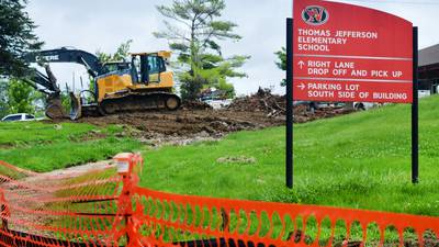 Excessive rain delays parts of Thomas Jefferson Elementary renovation