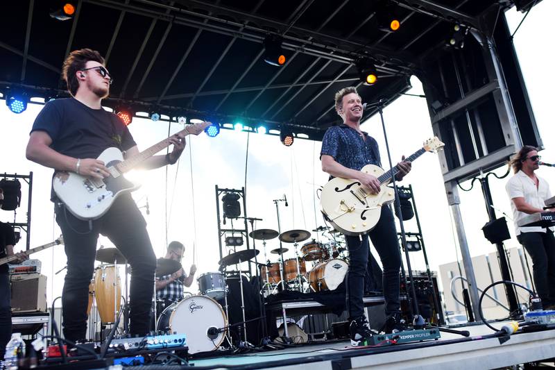 Building 429 performs during the Fierce Faith Music Festival on June 17, 2023, at the green space between DMACC Newton Campus and Legacy Plaza.