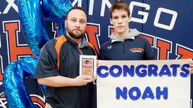 Strohmeyer gets 100th win in Tigerhawks’ dual sweep
