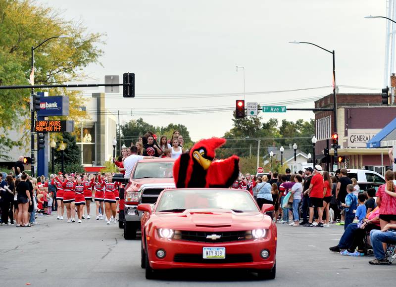 Newton High School holds its Homecoming Parade on Sept. 19 in downtown Newton. In addition to showing off Homecoming King Zane Munger and Homecoming Queen MeLayna Budinich, the event served as a community pep rally led by the cheerleaders, the Newton Pacesetters and varsity football team.