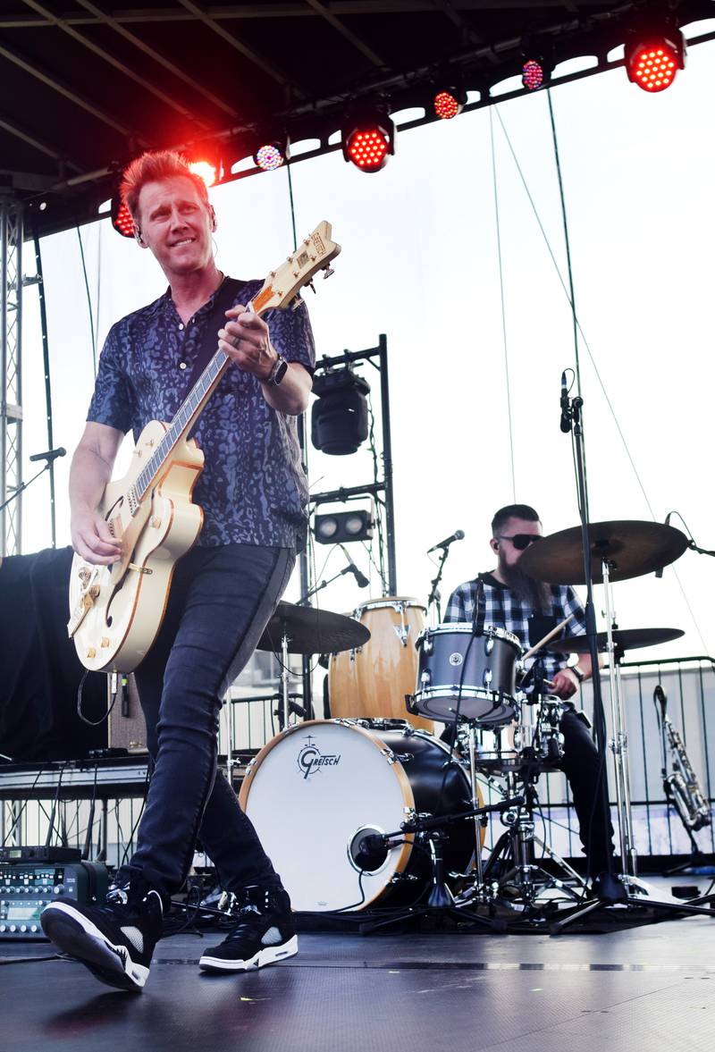 Building 429 performs during the Fierce Faith Music Festival on June 17, 2023, at the green space between DMACC Newton Campus and Legacy Plaza.