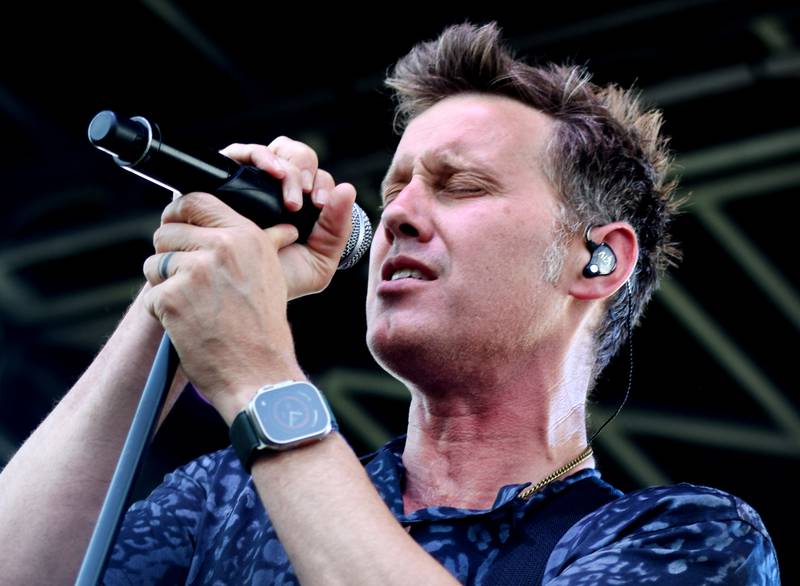 Building 429 performs during the Fierce Faith Music Festival on June 17, 2023, at the green space between DMACC Newton Campus and Legacy Plaza.