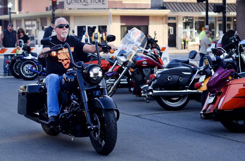 Hundreds upon hundreds of motorcycles flock to the town square for Thunder Nites on June 9 in downtown Newton.