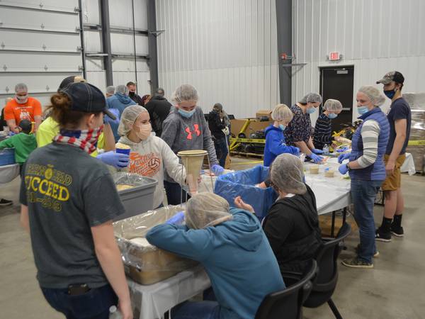 Jasper County Hunger Relief meal packaging event
