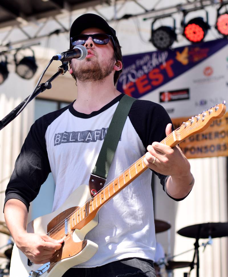 Micah Tyler performs during the inaugural Fierce Faith Music Worship Fest on June 19 in downtown Newton.