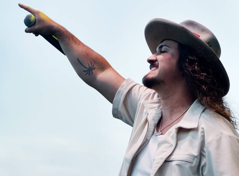 Jordan Feliz performs the headlining set of Fierce Faith Music Fest 2024 on June 15 at Community Heights Alliance Church.