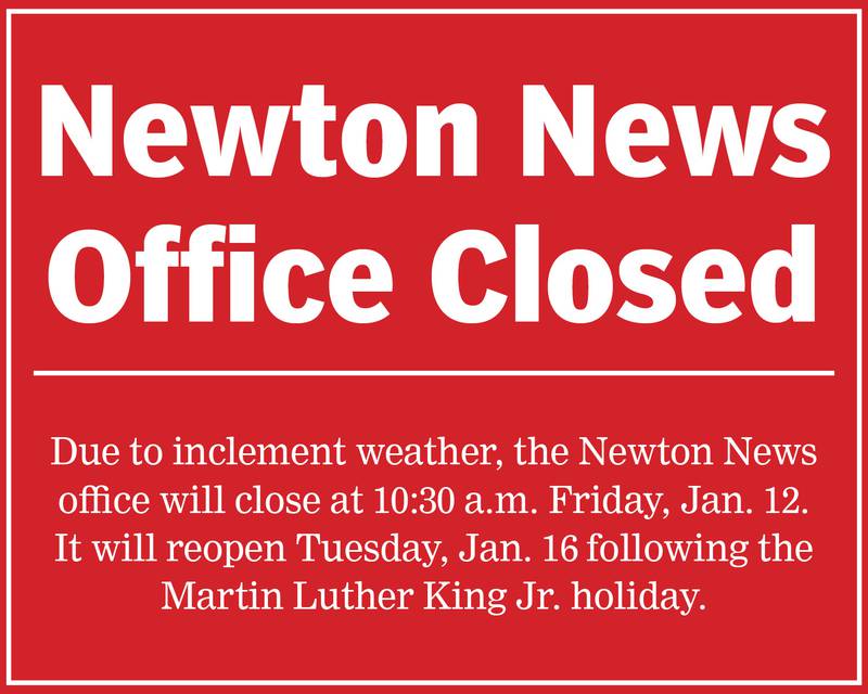 Newton News office closing at 10:30 a.m., Jan. 12