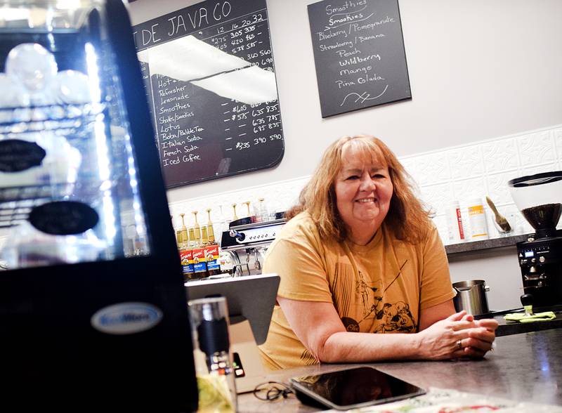 Kayla Johnson, the new owner of West Side Java, said the purchase of the local business has made her feel more like herself. Two years ago, Johnson's husband died, and she said it turned her into a recluse. But connecting with customers has turned her back into the extrovert she knows she is.
