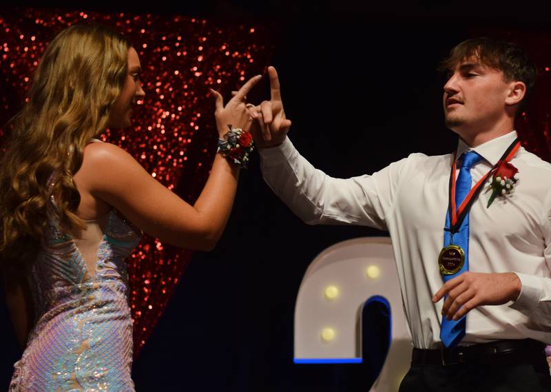 Newton High School held Homecoming coronation on Sept. 19 in the gymnasium. Eight senior boys and eight senior girls were chosen for this year’s Homecoming court, and the king and queen was crowned during the ceremony.