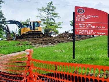 Excessive rain delays parts of Thomas Jefferson Elementary renovation
