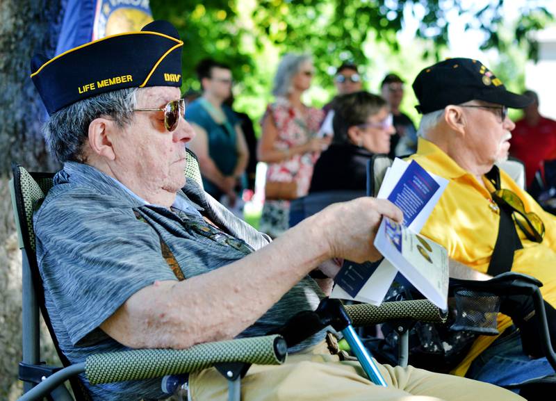 Veterans from Jasper County attend the Iowa Vietnam Veterans Recognition Day ceremony on May 14 at the Iowa State Capitol grounds in Des Moines. It is estimated around 100 veterans from Jasper County were at the ceremony.