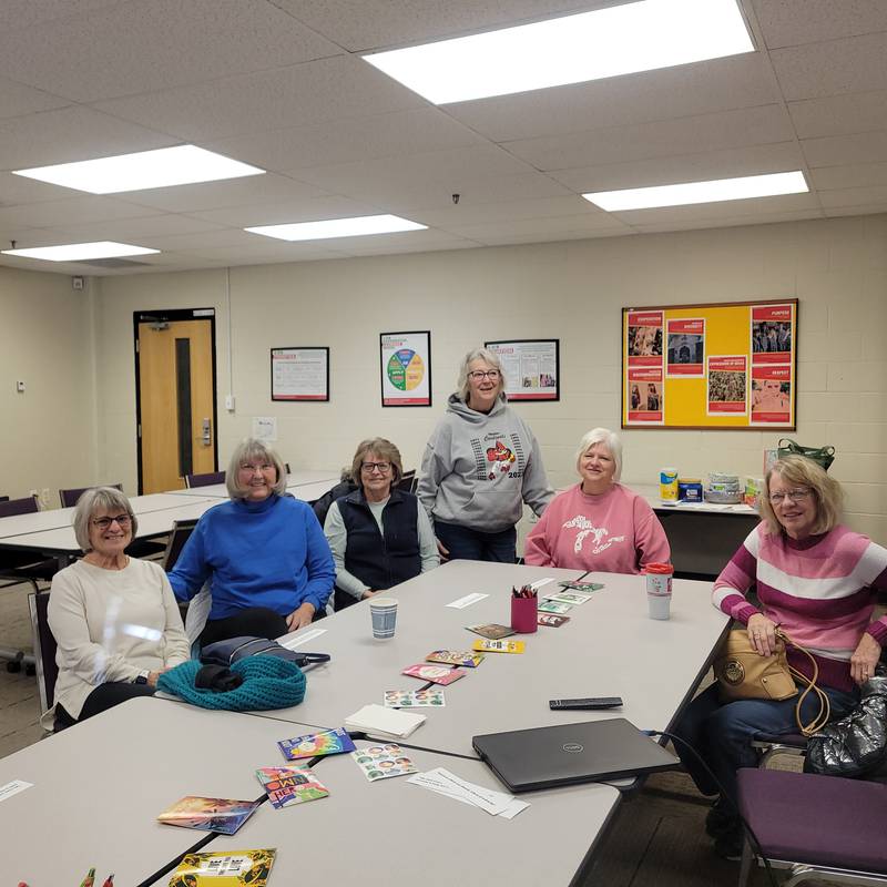 Participating in the walk-a-thon were (from left): Loretta Tool, Ina Heidemann, Eloise Froah, Willy Klein, Lori Samson, Brenda Penning and not pictured, Linda Osborn.
