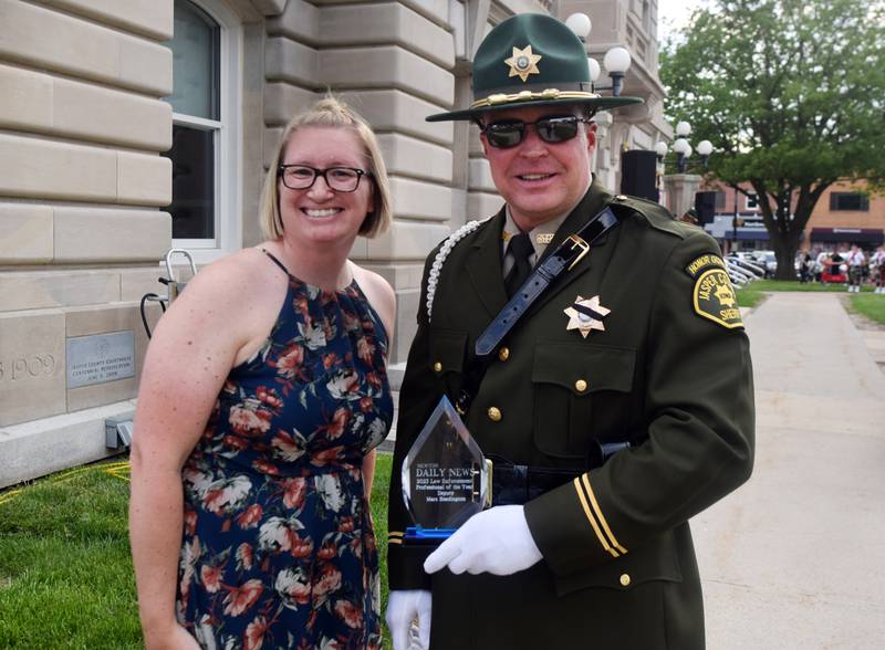 Representatives from all local law enforcement agencies participated in the Jasper County Law Enforcement Memorial service May 18 on the north side of the county courthouse in Newton. Officials from law enforcement agencies, the mayor of Newton and the police department's chaplain gave speeches during the ceremony.