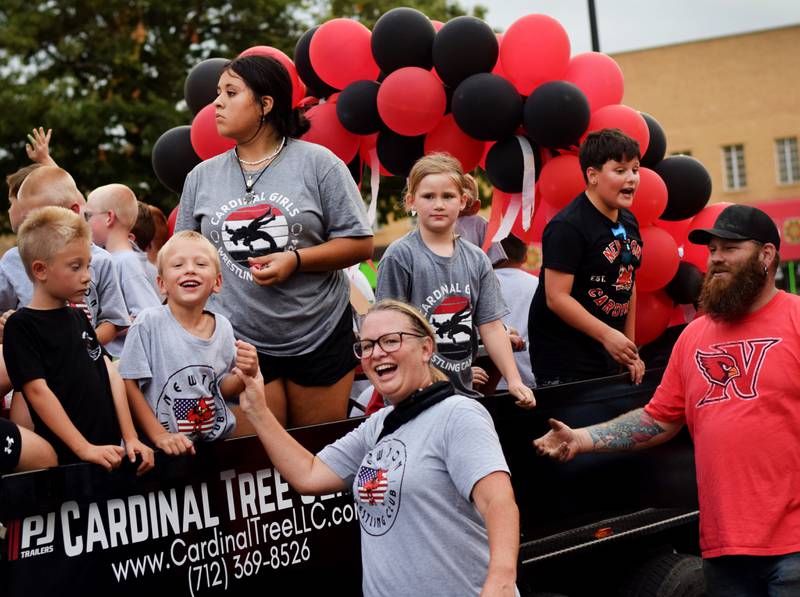 Newton High School holds its Homecoming Parade on Sept. 19 in downtown Newton. In addition to showing off Homecoming King Zane Munger and Homecoming Queen MeLayna Budinich, the event served as a community pep rally led by the cheerleaders, the Newton Pacesetters and varsity football team.